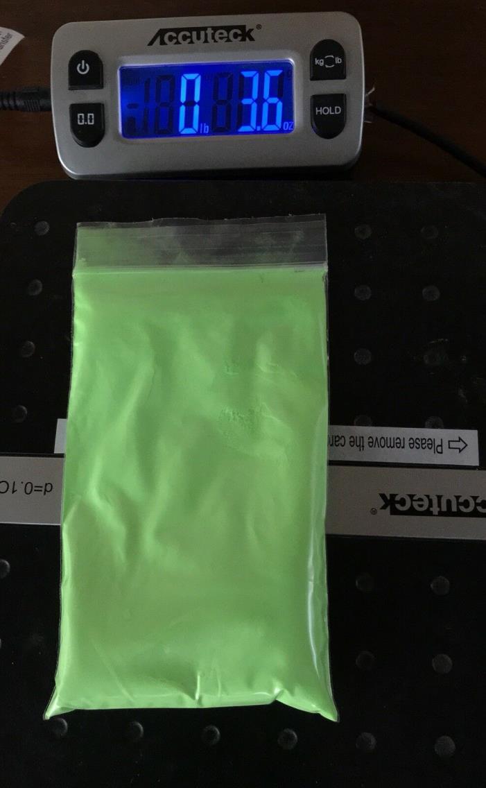Glow Dust Pigment Powder Green Glows Green 100g/3.6oz