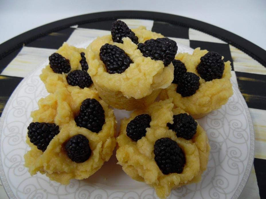 SCENTED TARTS WAX MELTS 6 GRUBBY MUFFINS BLACKBERRY & VANILLA CRUNCH SCENT