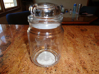 10 LARGE CLEAR EMPTY GLASS CANDLE JAR with LID ...CLEAN  4.75 EACH
