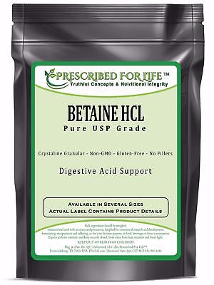 Betaine HCL - Natural USP Fine Granular - Digestive Acid Support, 1 kg