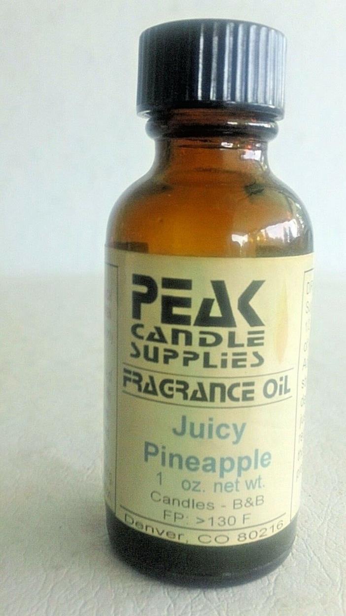 Peak Candle Making Supplies Juicy Pineapple Fragrance Oil, ? Oz. in Amber Bottle