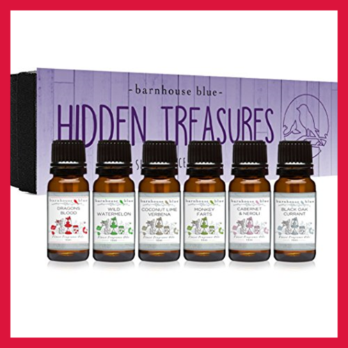 Hidden Treasures Gift Set Of 6 Premium Fragrance Oils Coconut LIME Verbena Caber