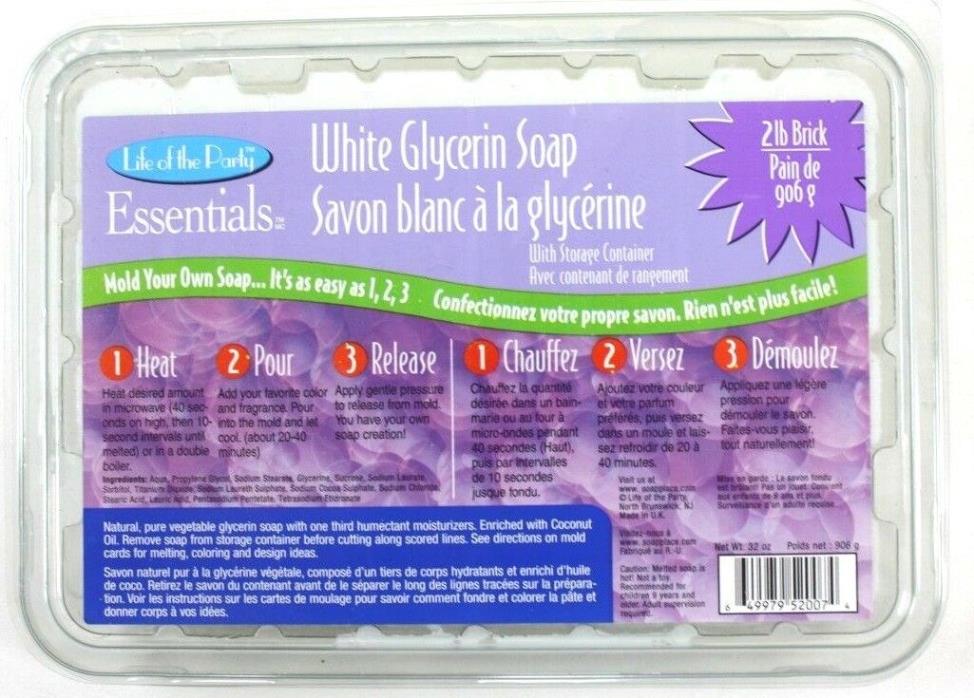 Life Of The Party Glycerin Soap 32-Ounce White 2 lb bric