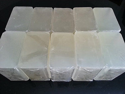 10 lb EXTRA HARD CLEAR Melt And Pour Soap All Natural Wholesale Bulk NO SWEAT