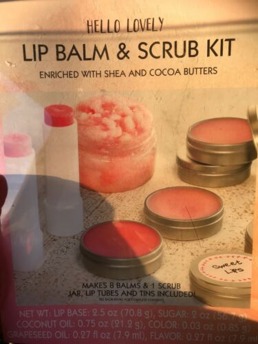 Hello Lovely Lip Balm And Scrub Kit New Makes 8 Balms & 1 Scrub Free Shipping