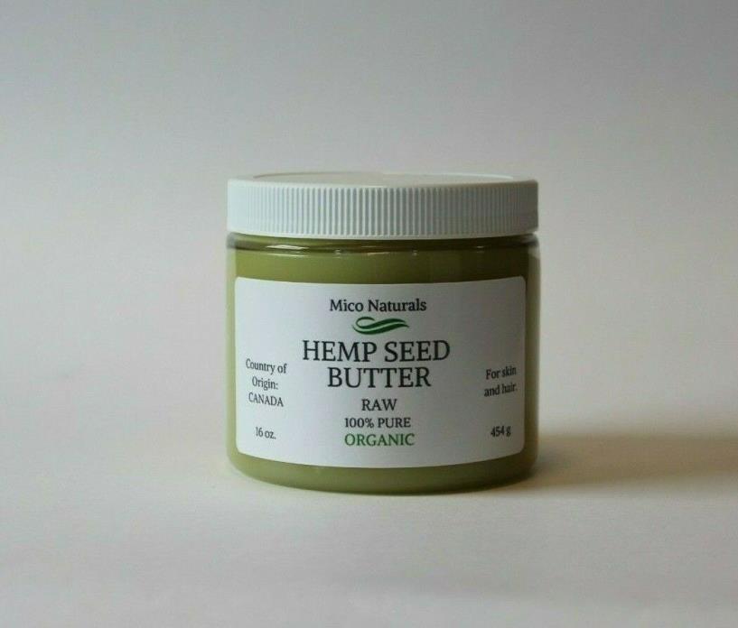 RAW Hemp seed butter Organic Cold Pressed 16 oz PURE by Mico Naturals Co.