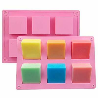 Soap Molds Silicone 2pcs 12 Cavities Square Baking For Candles Jelly