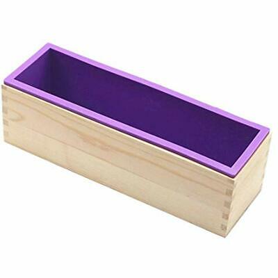 DD-life Molds Flexible Rectangular Soap Silicone Loaf Wood Box For 42oz Making