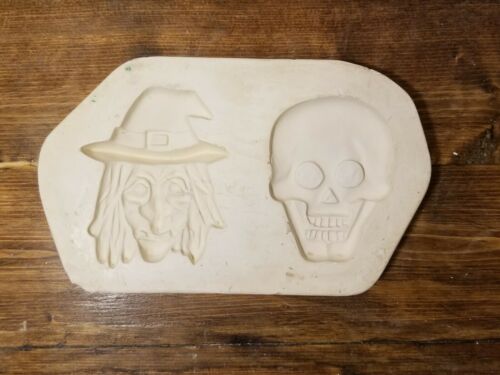 *RARE* Skull Ceramic Mold Halloween ceramic mold witch and skull skeleton mold