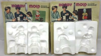 Two (2) Duncan Ceramic Hobby Molds HM-124 Santa & HM-123 Mrs. Santa New Rare