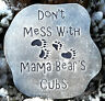 Bear plastic plaque mold garden ornament stepping stone mould