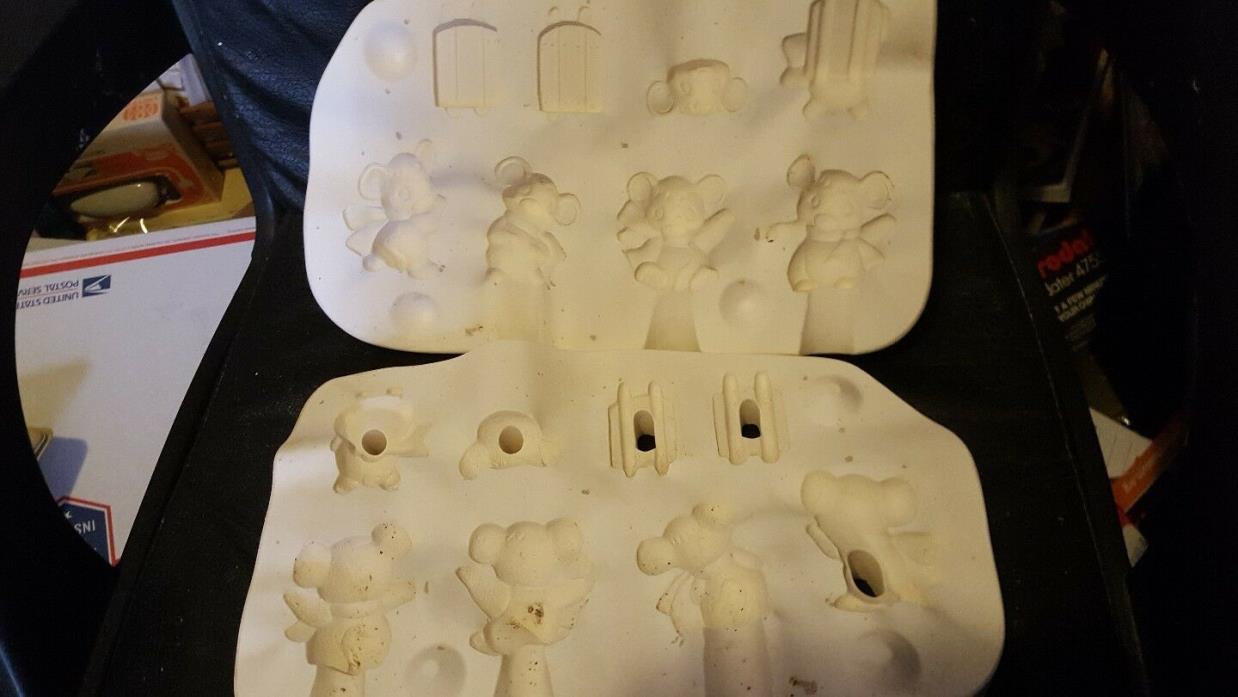 ceramic mold, mice and sleds