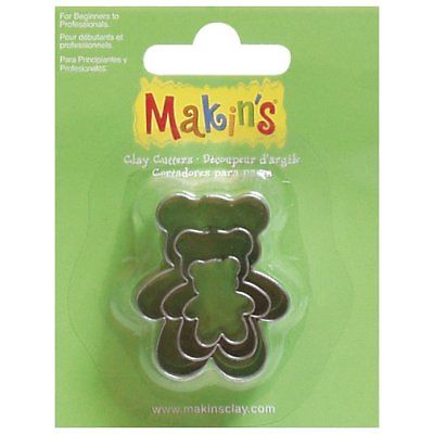 Makins USA Makin's Clay Cutters 3 Per Package-Teddy Bear