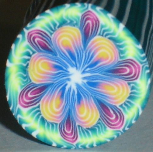 ALL CANES SHIP FOR $4 - SPLENDIFEROUS QUILLED FLOWER CANE RAW by SueC  #539
