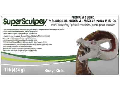 Super Sculpey Clay 1 lb. Medium Blend Gray