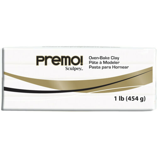 Premo Sculpey Polymer Clay 1lb-White - 3 Pack