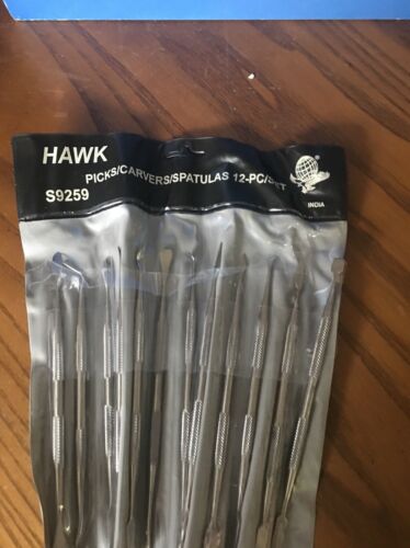 Hawk 12pc Carvers Picks Spatulas Tool Set #S9259 New