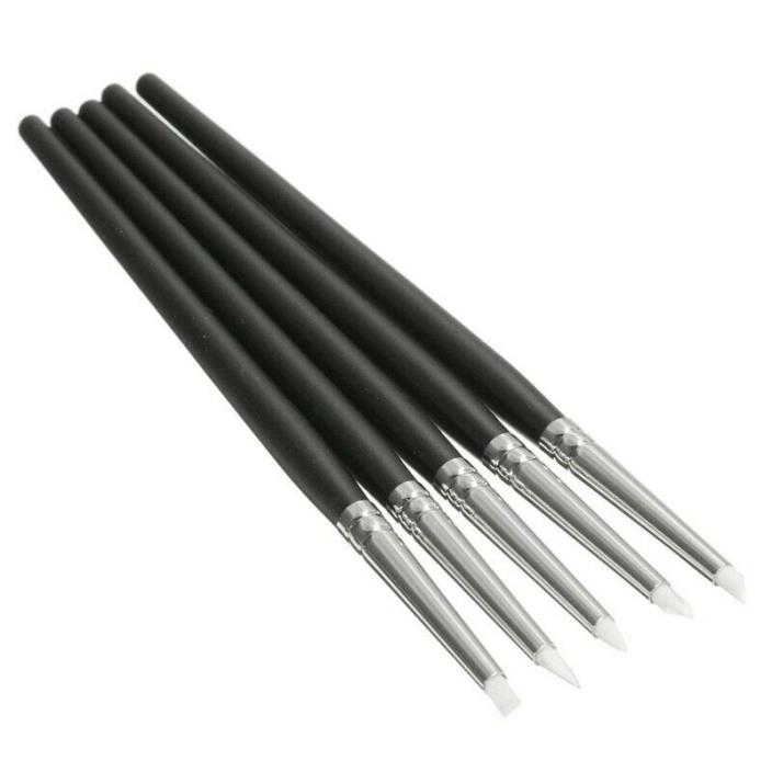 5Pcs 6 Inch Silicone Rubber Pen Clay Sculpture Pottery Carving Modeling  Clay
