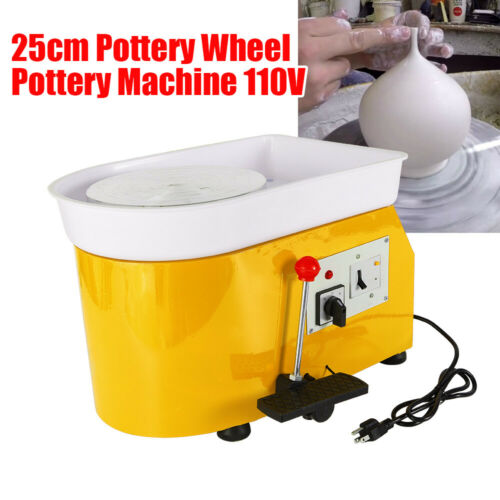 10V 25cm Wheel Pottery Machine For China Work Ceramics Clay Yellow Quality New