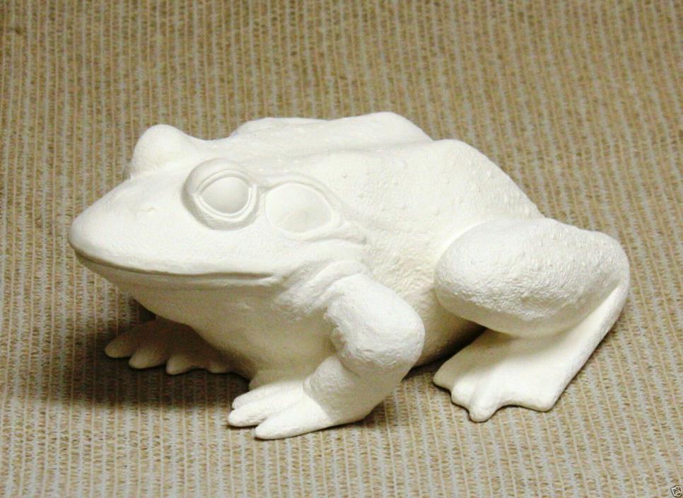 Ceramic Bisque 10 Inch Garden Frog Scioto Mold 1497 U Paint Ready To Paint