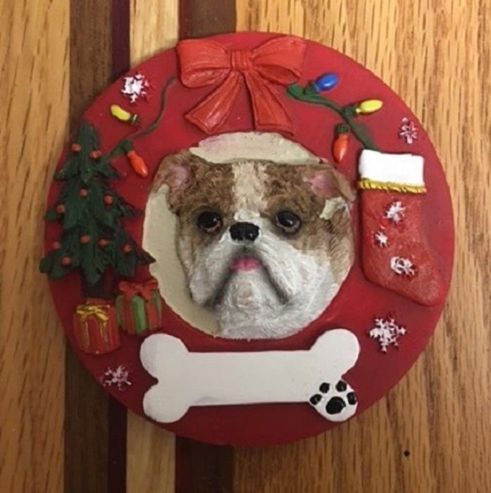 Ceramic Bisque Bulldog Dog Ornament - Ready to Paint, U Paint