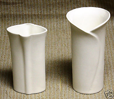 Ceramic Bisque Set Bud Vases Evergreen Mold 656 U-Paint Ready To Paint