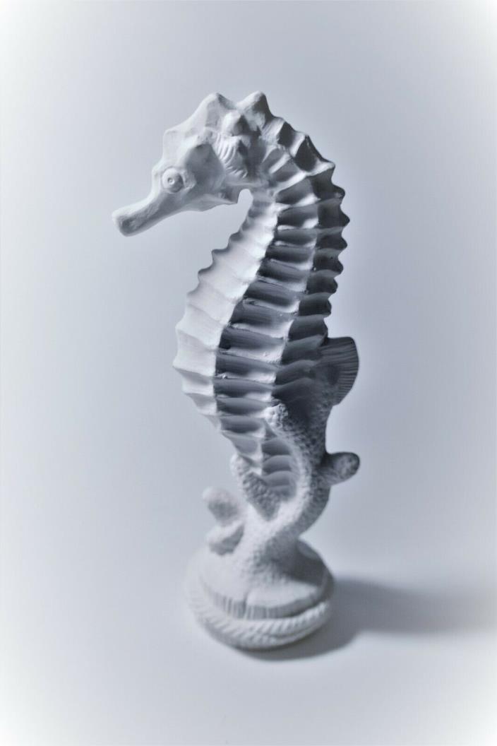 Seahorse.Ready to Paint Ceramic Seahorse Figurine.
