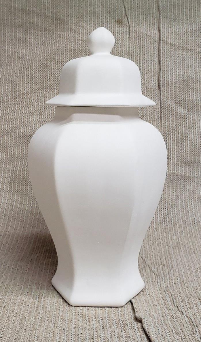 Ceramic Bisque 14 inch Ginger Jar discontinued TCM 372 U-Paint Ready To Paint