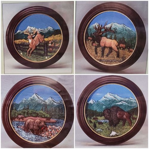 California Creations Plaster Plate Painting Kits Deer Elk Buffalo Bear Rare HTF