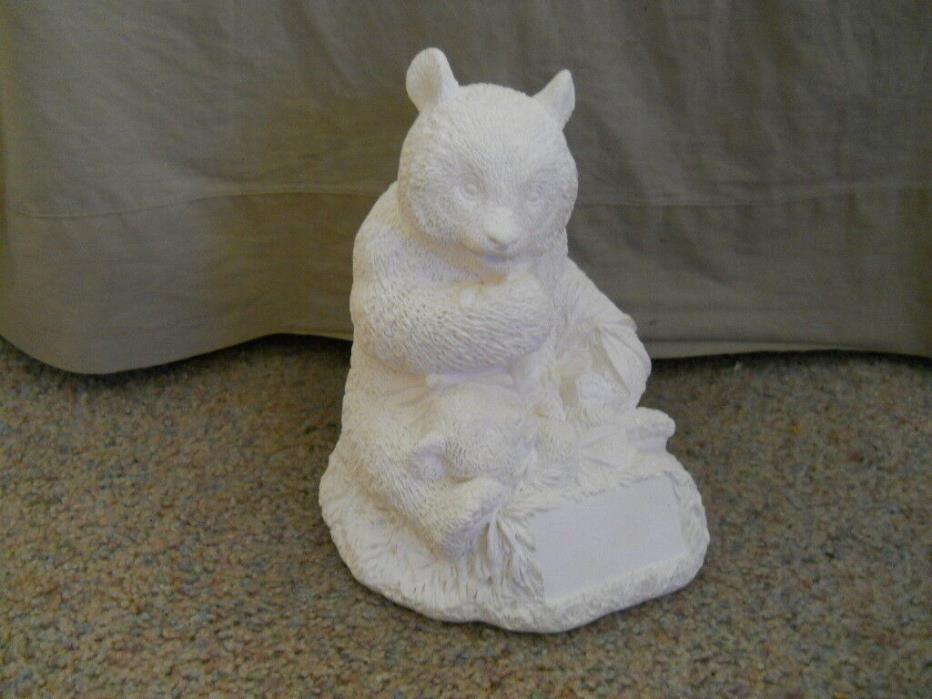 1992 ACCENTS UNLIMITED READY TO PAINT POTTERY MOTHER and BEAR CUB Bisque GARDEN
