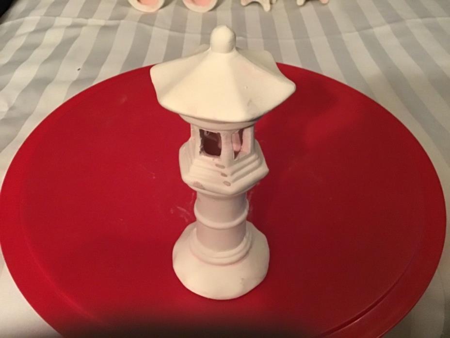 .Ceramic Bisque Japanese pagoda figure u  Paint Ready to Paint Ocean aquarium,