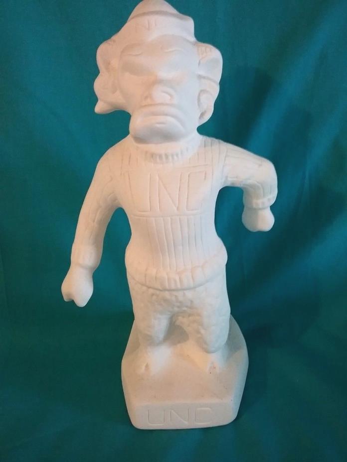 Ceramic Bisque UNC Rameses Mascot ready to paint