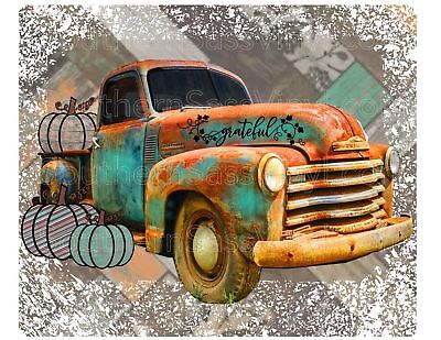 Fall Pumpkin Truck- Full Color Ready To Press Transfers