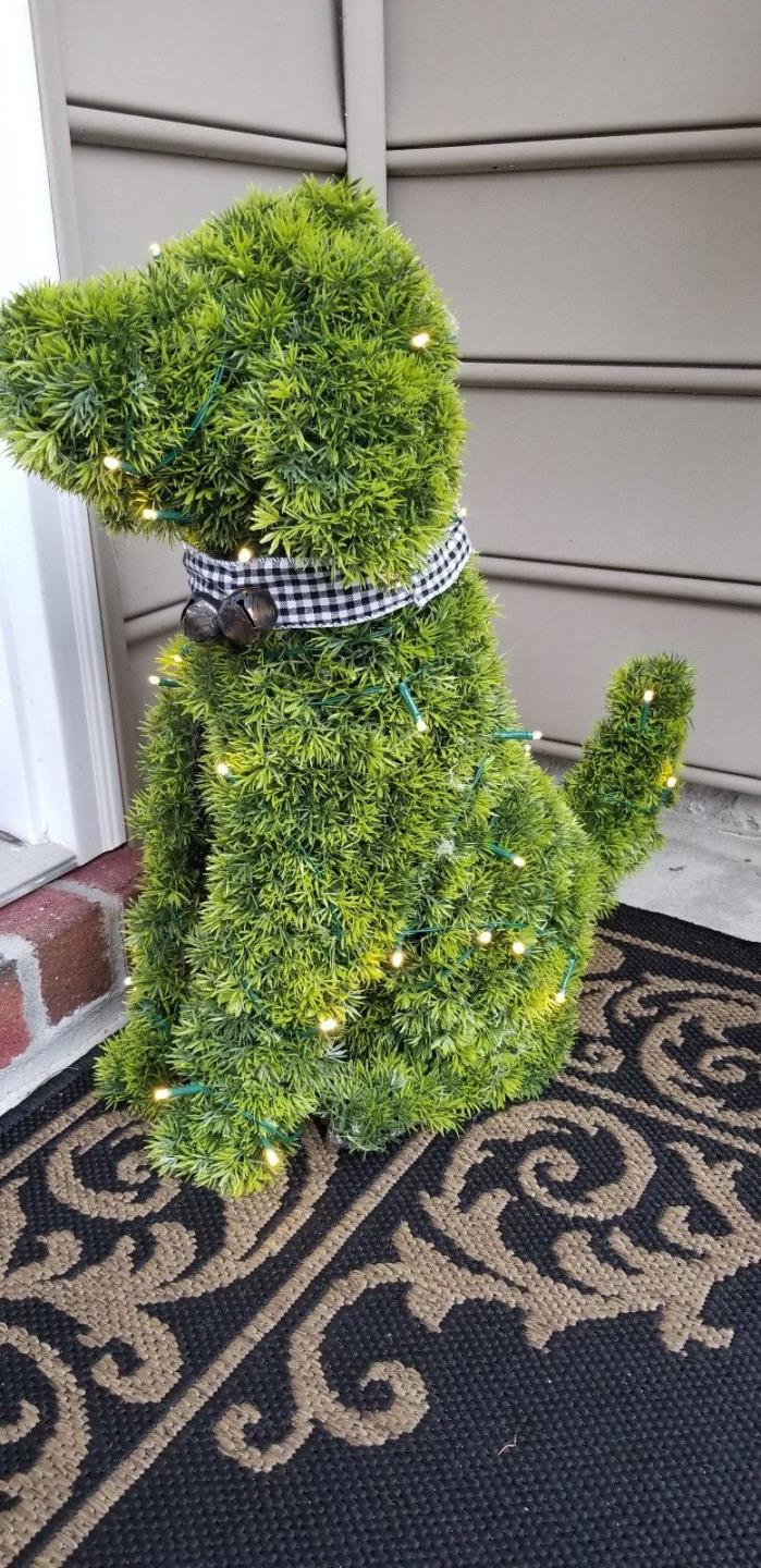 Dog  Topiary  Shaped 21 inches with Battery Operated LED lights