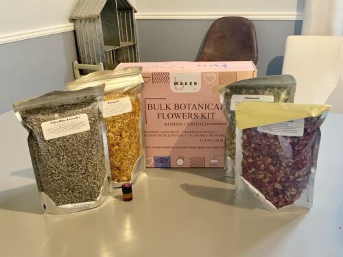 NEW bMAKER Bulk Botanical Flowers Kit  4pack Edible & Kosher camomile Lavender