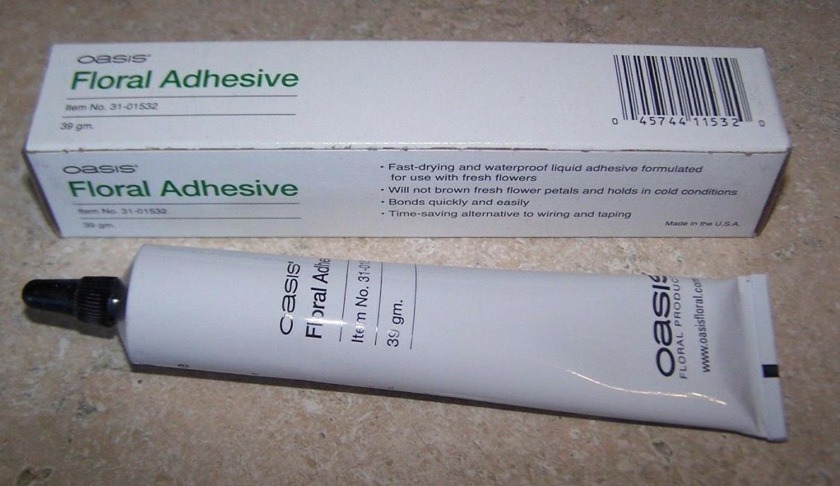 Lot of 2 tubes Oasis Floral Adhesive Flower Glue Fresh & Artificial 39 gm