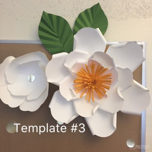 Hard Copy Paper Flower Template #3, DIY Paper Flower Backdrops