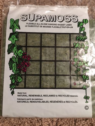 Nib Supamoss-hanging basket liner-up to 16” baskets-moss peat mulch super moss