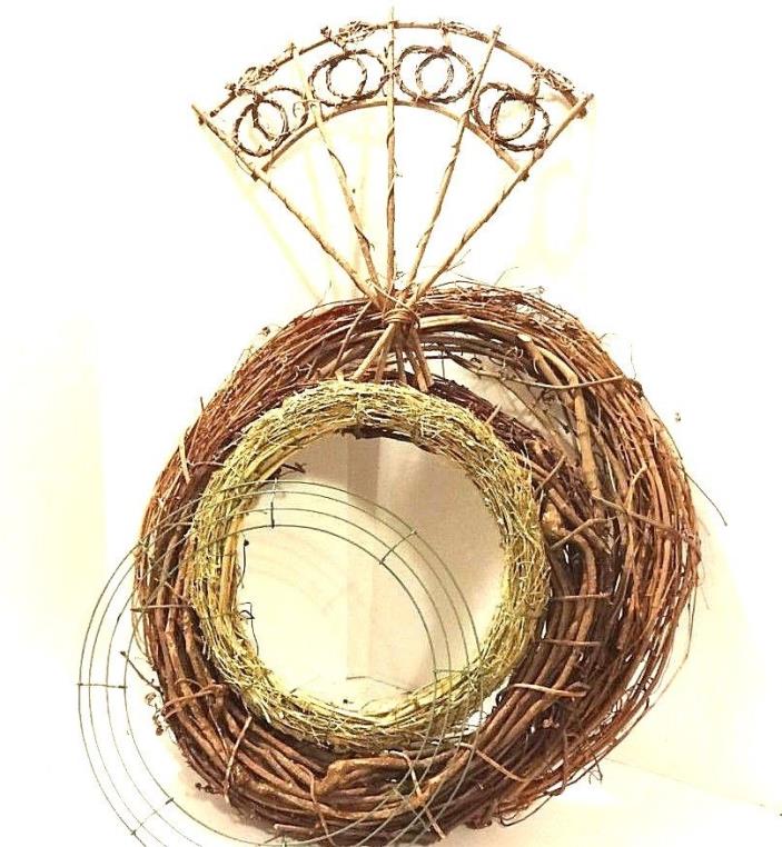 ASSORTMENT OF CRAFT WREATHS-- LOT OF 5--FREE SHIPPING!!!!