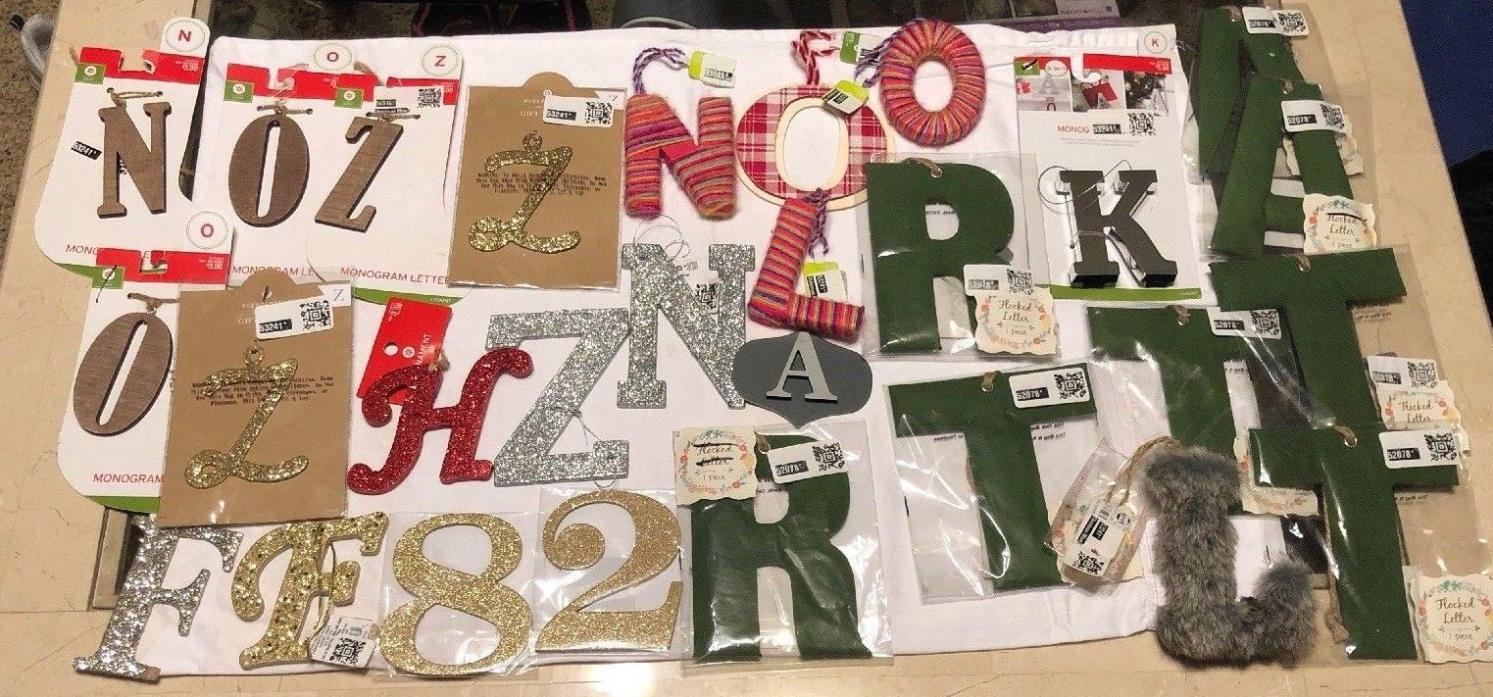 Crafts-Letters and Numbers-Lot of 27-Glitter-Wood-Mixed Group