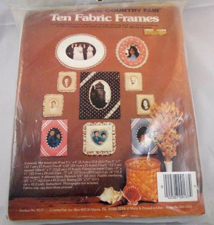 Country Fair Ten Fabric Soft Frames Kit Sealed 9137