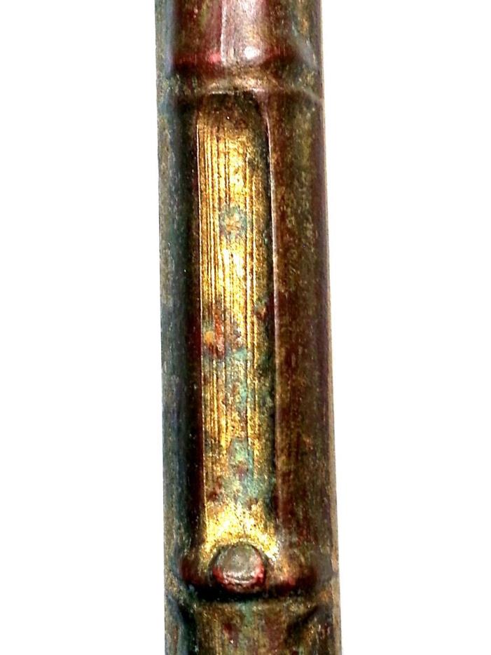 19/38 ft -  Bamboo Picture Frame Moulding, Verdigris Gold Bronze, Real Bamboo