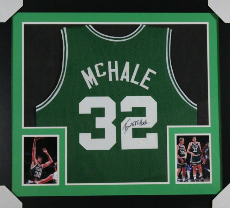 KEVIN MCHALE Signed 31x35 Custom Framed Jersey JSA 1991