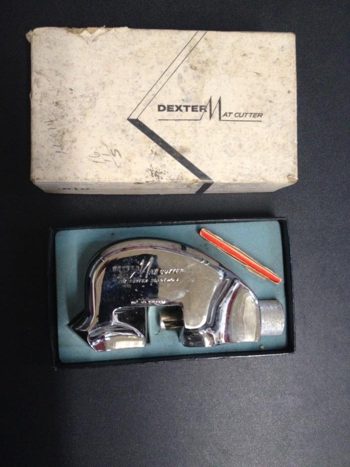 Vintage Dexter Mat Cutter No. 3 Chrome, W/4 Extra Blades Original Box