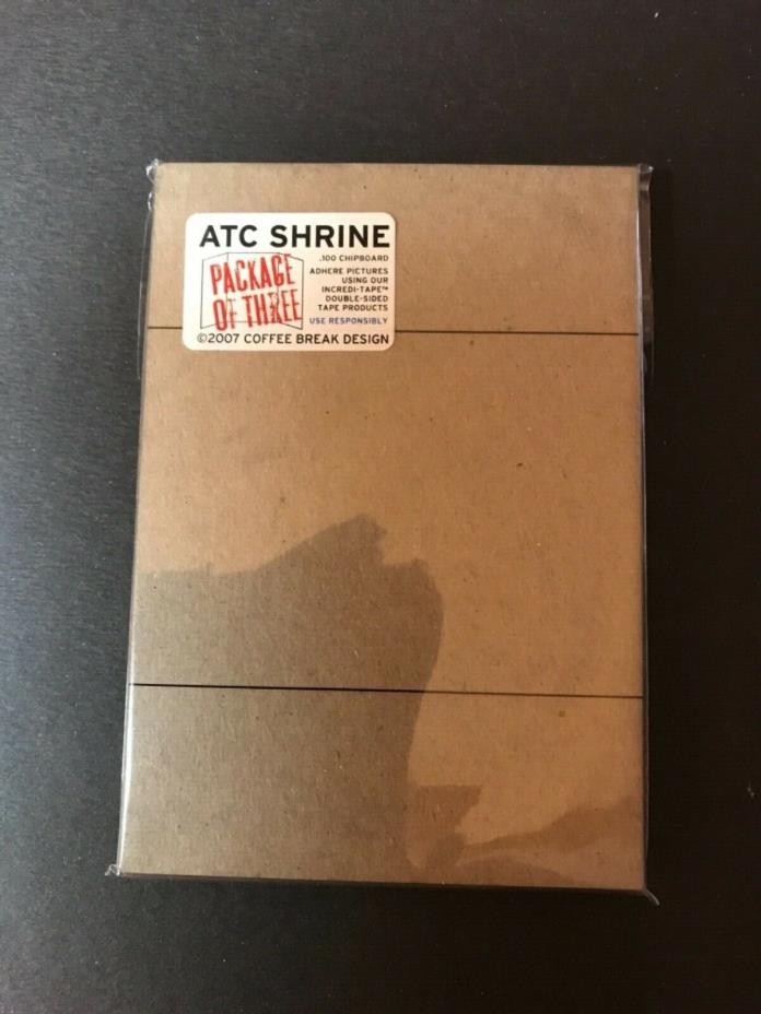 ATC Shrine Photo .100 Chipboard Mat 5”x3.5” Pgk of 3, Coffee Break Design