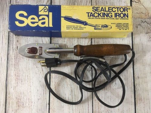 SEALECTOR Electric HEAVY DUTY TACKING IRON Heat Seal Sealing w BOX 165 Watts
