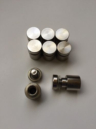 8pcs Silver Tone Stainless Steel Standoff Mounts Hardware for Acrylic /Glass