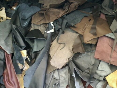 Scrap leather  hide1 pound remnants mixed  colors  great deal SOFT nice deal New