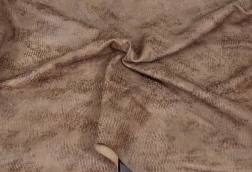 Brown Crocodile Embossed Calf Cow Leather Hide 13sf Crafts Upholstery Binding