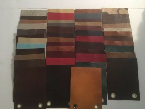 Huge Lot of (5 lbs) 62 High End Leather Samples 6